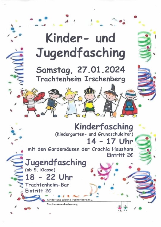 Kinder- und Jugendfasching im Trachtenheim