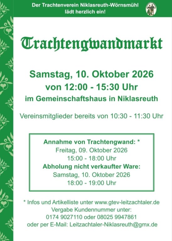 Trachtengwandmarkt Niklasreuth